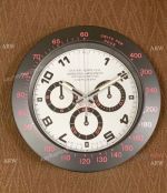 Rolex Cosmograph Daytona Black and White Clock Copy Rolex Style Wall Clock